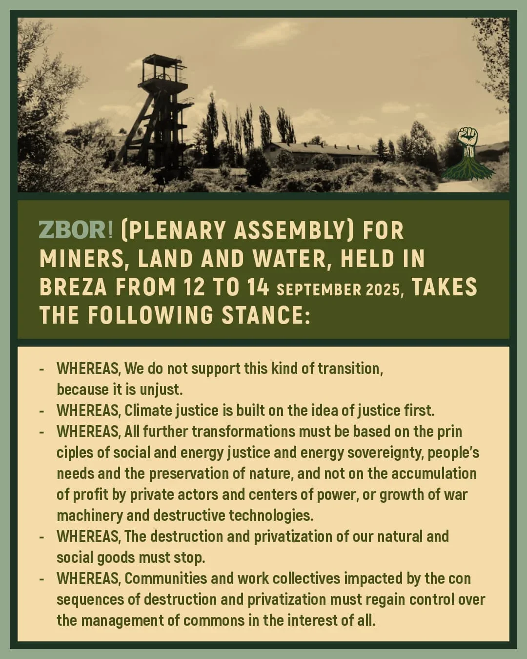 Demands from gathering